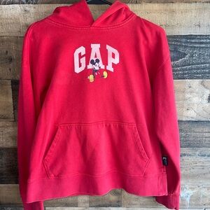 GAP Kids Bright Red Hoodie with Cartoon Character